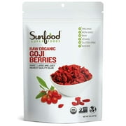 Sunfood Superfoods Raw Organic Goji Berries Antioxidant Superfood with B Vitamins, 8 Oz