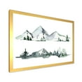 thumbnail image 2 of Designart 'Trees With Winter Dark Blue Mountain Landscape II' Modern Framed Art Print, 2 of 4