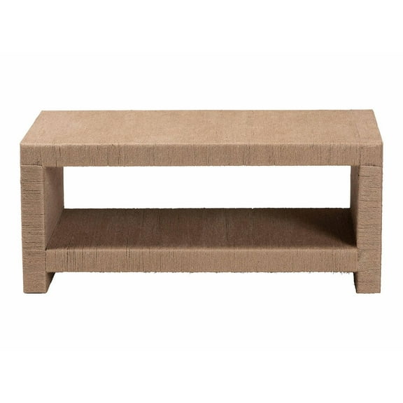 bali & pari Adaya Handwoven Jute Coffee Table - Rectangular Center Table
