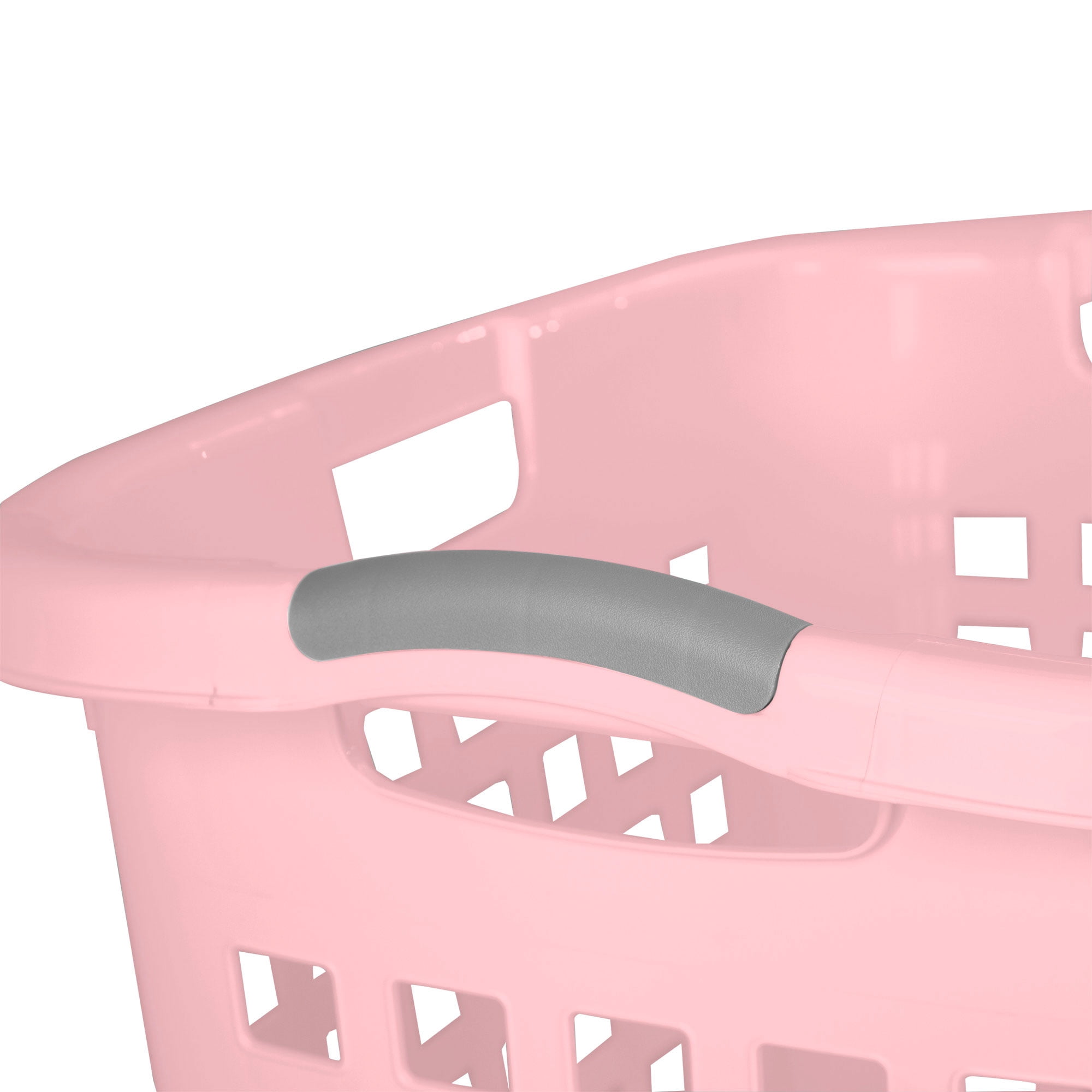 Sterilite Ultra Easy Carry Laundry Basket, 2.1 Bushel Plastic Hamper, Pink Frost, 4 Pack