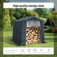 thumbnail image 3 of Alpha Joy 5.9 x 9.8 x 6.8ft Outdoor Storage Shed Heavy Duty Portable Carport Canopy Shelter, for Bike, Motorcycle, Garden Storage, 3 of 8