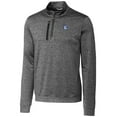 thumbnail image 2 of Men's Cutter & Buck Steel Fresno State Bulldogs Heathered Vault Stealth Quarter-Zip Pullover Top, 2 of 3