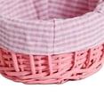 thumbnail image 2 of Cesta de mimbre tejida a mano, multiusos, para arreglos florales, con asa. Rosa, 2 of 5