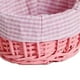 thumbnail image 2 of Cesta de mimbre tejida a mano, multiusos, para arreglos florales, con asa. Rosa, 2 of 5