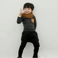 thumbnail image 4 of Autumn Winter Kids Thicken T-shirt Casual Pocket Decor Blouse Long Sleeve Turtleneck Tops, 4 of 5