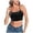 Black, variant on Womens Low Back U Shaped Backless Convertible Spaghetti Strap Seamless Sleeping Bralette Comfort Support