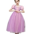 thumbnail image 2 of KAWELL Girls' Rapunzel Princess Sofia Costume Halloween Masquerade Ball Dress with Sleeves, 2 of 8