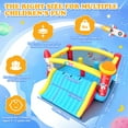 thumbnail image 5 of Bounce House for Big Kids, Large Space Rocket Bouncy Bounce with Big Slide & Obstacle Poles, Inflatable Jumping Castle Indoor/Outdoor with 550W Blower for Party, Backyard, 5 of 7