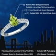thumbnail image 2 of Gem Stone King 10K White Gold Green Peridot and Lab Grown Diamond Engagement Ring for Women | 1.12 Cttw | Pear Shape 8X5MM | Gemstone August Birthstone | Size 9, 2 of 6