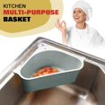 thumbnail image 3 of Triangular Sink Storage Holder Drain Shelf with Suction Cup Kitchen Sink Corner Hanging Basket Shelf Sink Basket for Kitchen Bathroom, 3 of 6