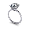 thumbnail image 2 of 2.00 Ct Stunning Oval Real Moissanite Engagement Rings for Ladies Solid 950 Platinum, 2 of 5
