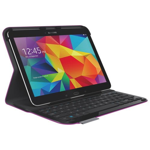 winnen Neem een ​​bad Elektrisch Logitech 920-006917 Ultrathin Keyboard Folio for Samsung Galaxy Tab 4 10.1  (Purple) - Walmart.com