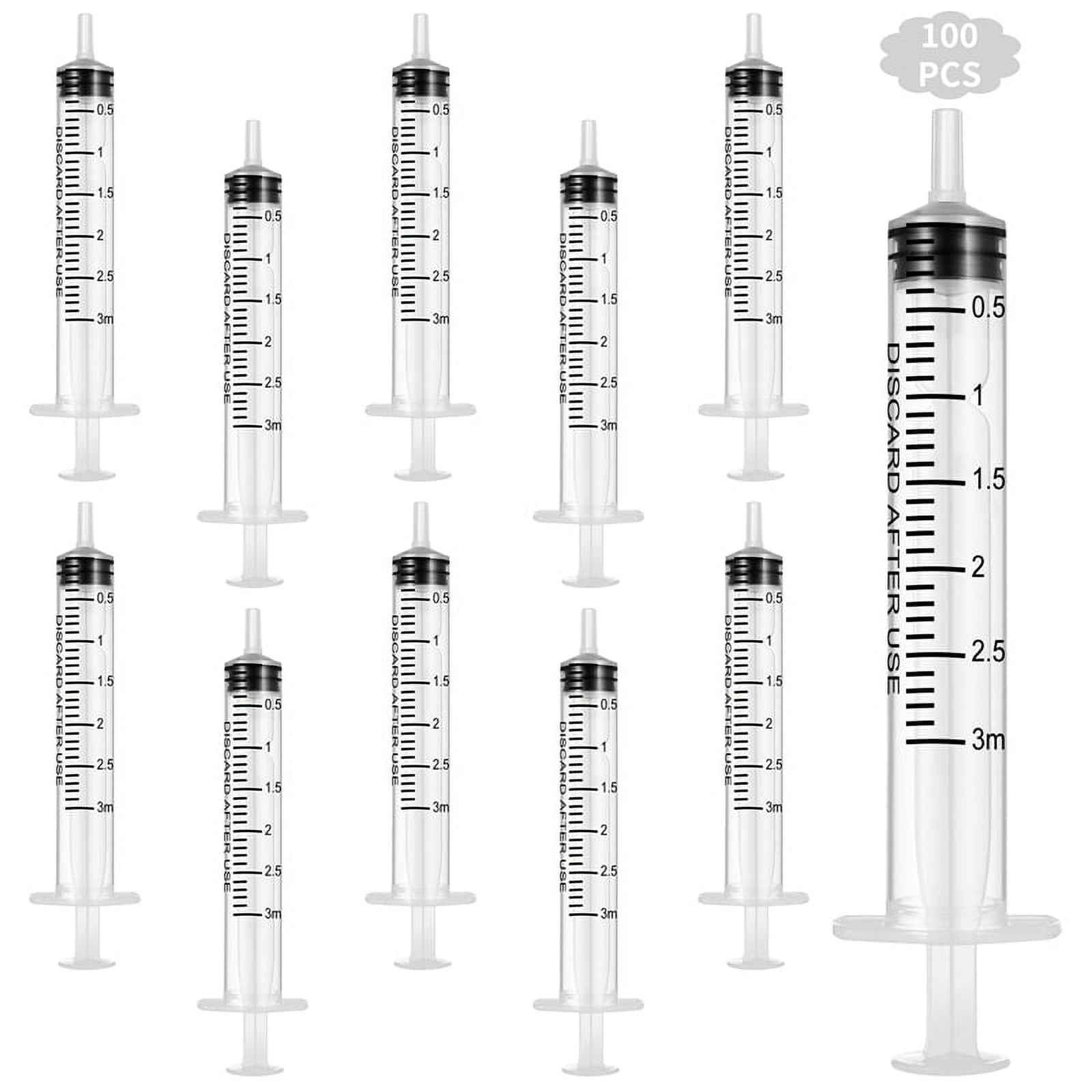 Prdigy 100 PCS 3ml Syringe No Needle, 3cc Individually Sealed Luer Slip Tip Syringes for Infants, Measuring Liquids, Feeding Pets, Home Care