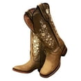 thumbnail image 1 of Botas vaqueras para mujer, botas vaqueras modernas con bordado occidental, pantorrilla ancha y punta cuadrada, botas vaqueras para mujer (39 yardas), 1 of 2