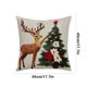 thumbnail image 3 of Funda de almohada de lino | Funda de cojín decorativa para sofá y cama | Funda de cojín cuadrada de 45x45 cm | Decoración festiva para el hogar | Diseño estampado, 3 of 6