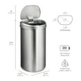 thumbnail image 3 of Nine Stars Automatic Kitchen Trash Can, 13 Gallon Stainless Steel, Motion Sensor Hands-Free Soft-Close Lid Garbage Bin, Silver, 3 of 9