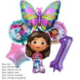 thumbnail image 3 of Globo con números en color rosa y morado para casa de muñecas Gabby, decoración para fiesta de cumpleaños de niña, suministros para baby shower, juegos de globos de juguete para niños, 3 of 5