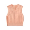thumbnail image 4 of Women's Aesthetic Clothes Casual V-Neck Pullover Shirt Collision Color Sleeveless Sweater Vest Vests TBKOMH, 4 of 5