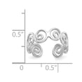 thumbnail image 6 of 14k White Gold Swirl Toe Ring, 6 of 7
