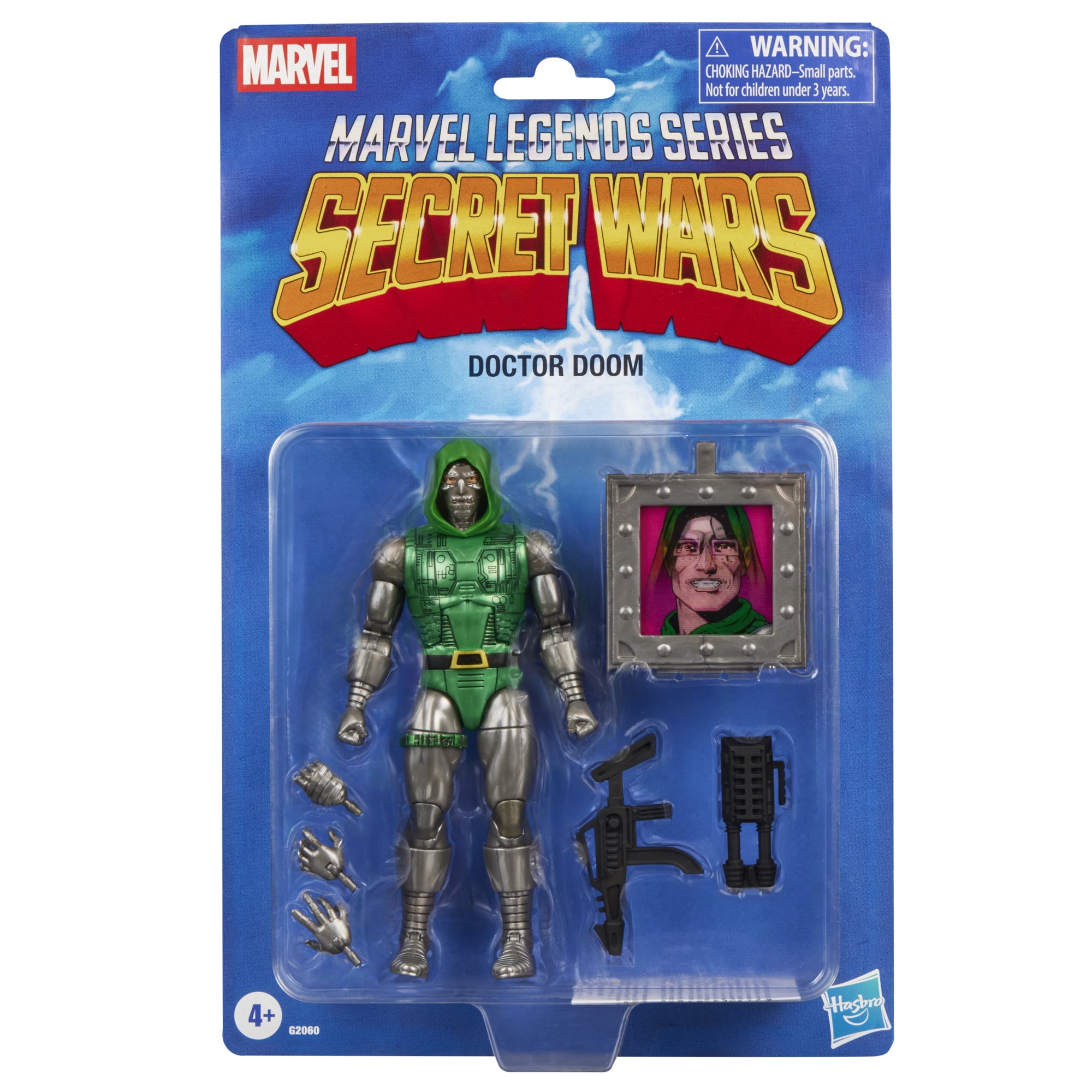 Marvel Legends Series Secret Wars Doctor Doom, Retro Fantastic Four Comics Collectible Action Figure (6”)