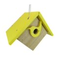 thumbnail image 2 of Nature Products USA Classic Cedar & Recycled Poly Lumber Wren Birdhouse with Predator Guard (Yellow), 2 of 7