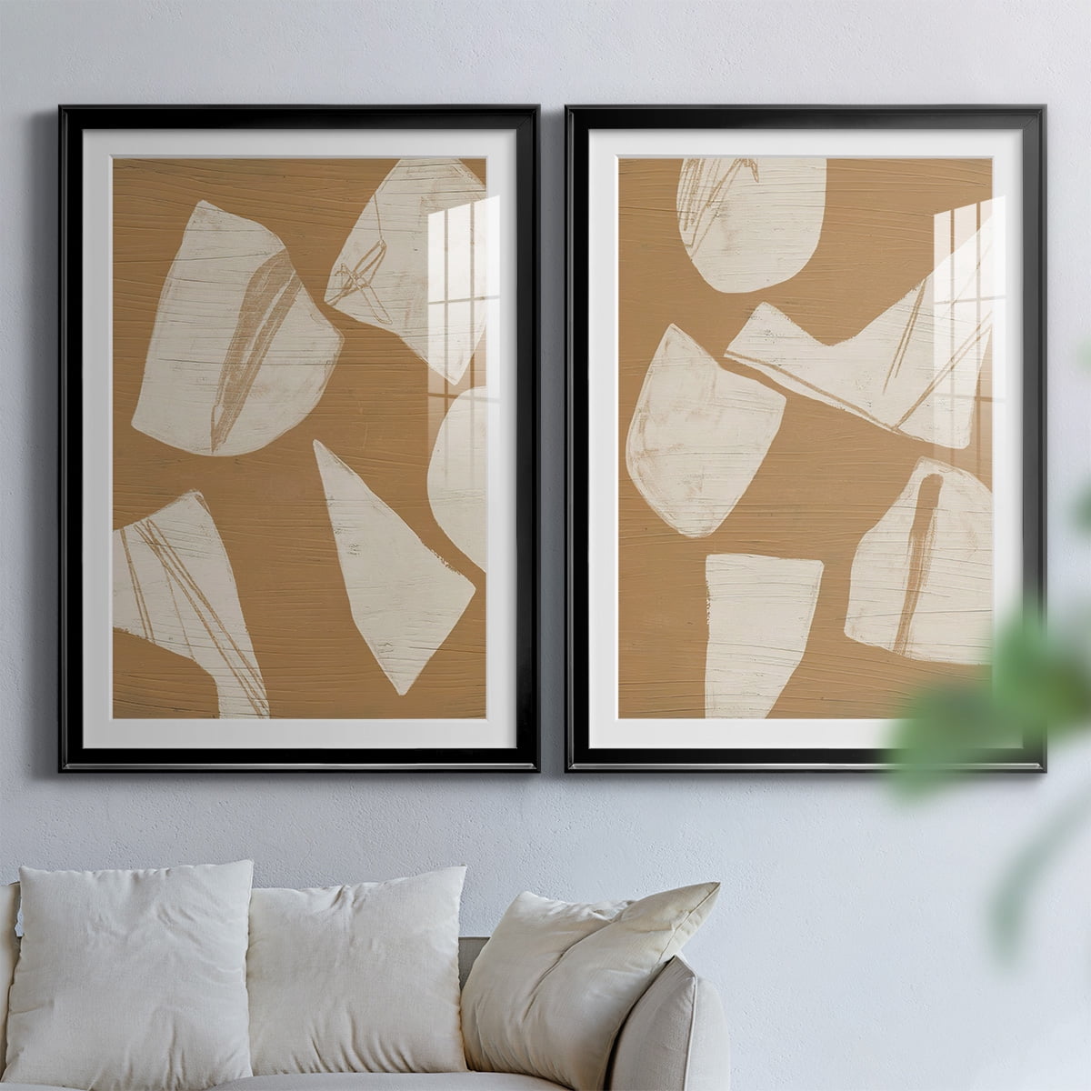 Wexford Home Piecemeal I Premium Framed Print, 18.5" x 24.5" - Ready to Hang, Black (Set of 2)