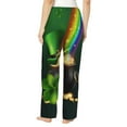 thumbnail image 3 of Disketp St. Patrick'S Day4 Print Women'S Comfy Pajama Pants Casual Drawstring Palazzo Lounge Wide Leg Pants, 3 of 9