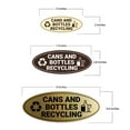 thumbnail image 5 of Signs ByLITA Oval Cans and bottles recycling Sign - Laser-Engraved Lettering | Durable ABS Plastic | Vibrant Colors | Powerful Foam Tape (Ivory/Dark Brown) - Small, 5 of 7