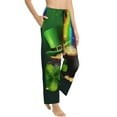 thumbnail image 2 of Disketp St. Patrick'S Day4 Print Women'S Comfy Pajama Pants Casual Drawstring Palazzo Lounge Wide Leg Pants, 2 of 9
