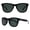 Green Lens - Shiny Black Frame (Bocas Boardwalker), variant on Polarized Sunglasses for Men and Women - Lightweight Unisex Sun Glasses with UV Protection for Driving Fishing, Running, Sports, Beach and Outdoors (Bocas Vue)