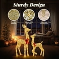 thumbnail image 4 of 2Pcs Lighted Christmas Deer Family, Outdoor Yard Decoration Set with 210 LEDs Warm White Light, Gold, 4 of 7