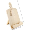 thumbnail image 4 of Cookbook Stand Recipe Book Holder with Wood Cutting Board Design, Cookbook with Back Stand for Convenient Countertop Display or String for Wall Mounting iPad and Tablet Hands Free StandNatural Wood, 4 of 5