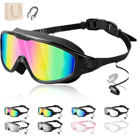 My Cool Summer Goggles, No Leaking Swim Glasses for Men Women Youth, Wide View Anti Fog Protection Swimming Glasses