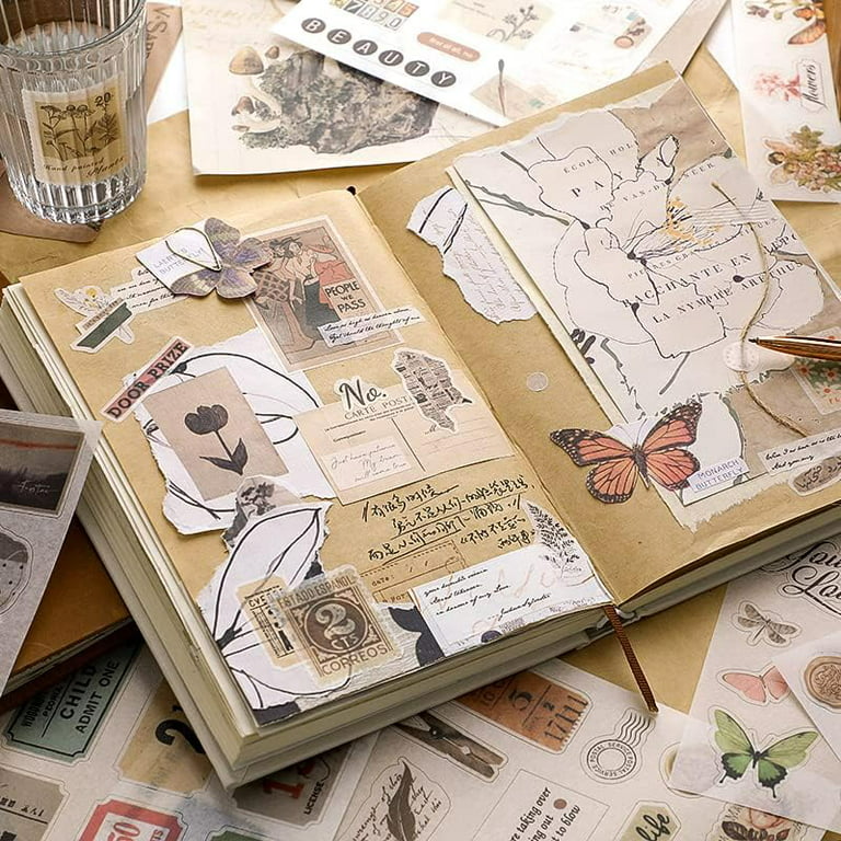 Washi Sticker Book 20 Pages With Hundreds of Pre-cut Vintage