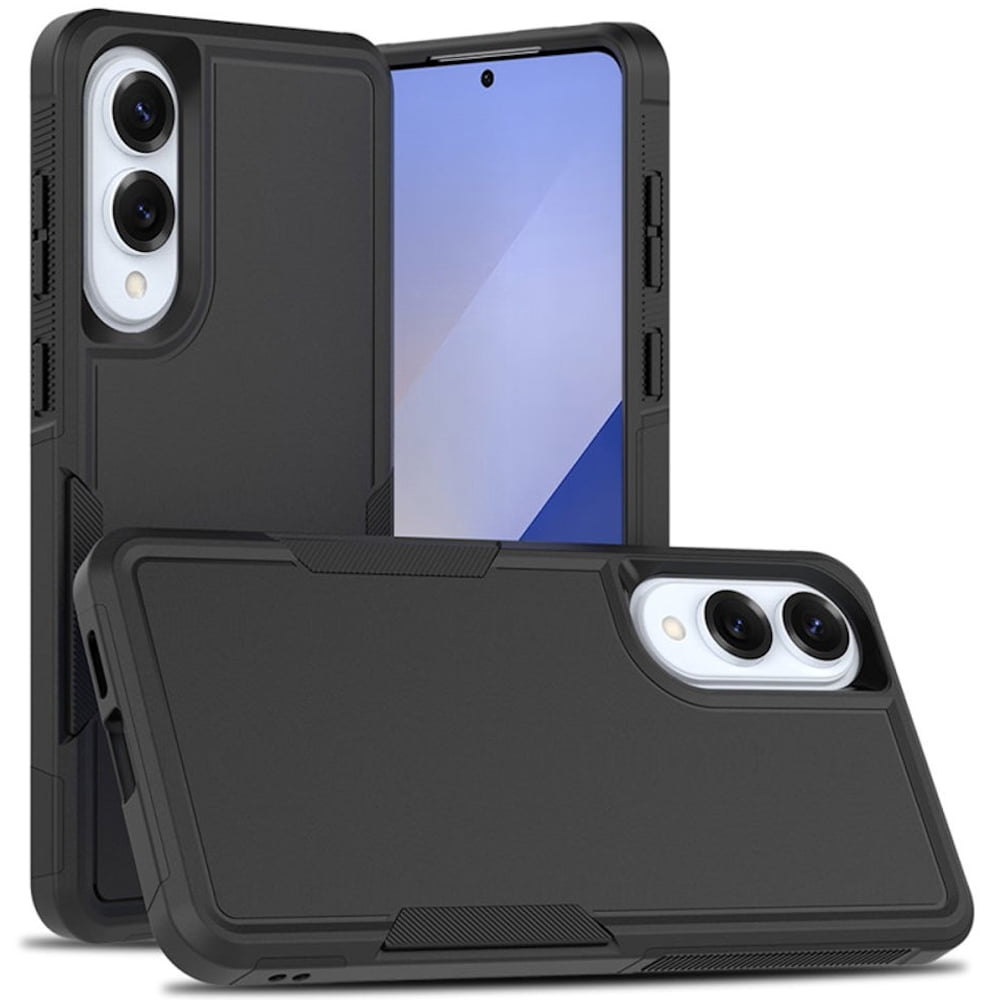 TJS for Samsung Galaxy S25 Edge Phone Case, Heavy Duty Rugged Shockproof Full Body Protection Cover for Samsung S25 Edge (Black)