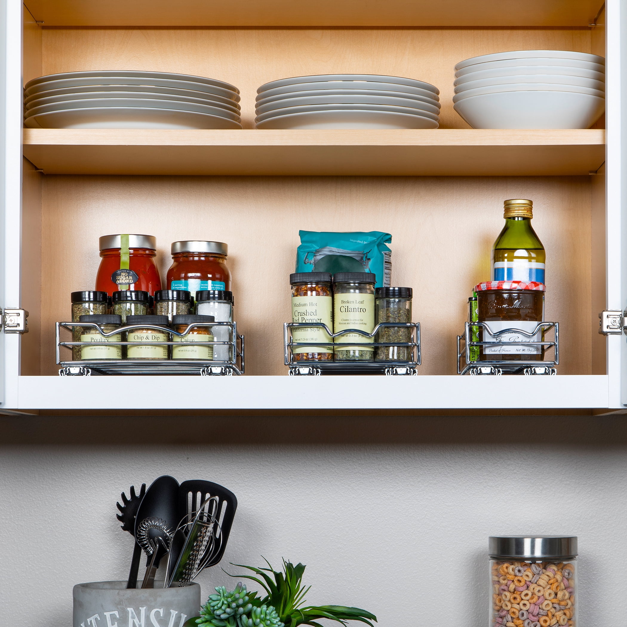 Spice Rack Organizer for Cabinet Metal Pull-Out Rack 6-3/8"
