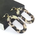 thumbnail image 2 of Oussum Tortoise Shell Oval Resin Earrings, 2 of 5