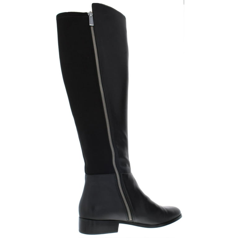 MICHAEL Michael Kors Womens Bromley Leather Riding Boots Black 6.5 Medium B M Walmart