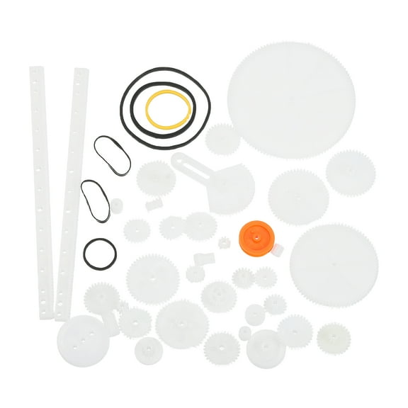 Uxcell Plastic Gear Set Small Motor Gears Module 0.5 for DC Motor DIY Accessories Model Toys RC Car Robot with Belts Pack of 34