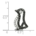 thumbnail image 2 of Sterling Silver Black & White CZ Penguin Pendant, 2 of 2