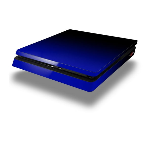 Vinyl Decal Skin Wrap compatible with Sony PlayStation 4 Slim Console Smooth Fades Blue Black (PS4 NOT INCLUDED)