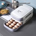 thumbnail image 4 of Egg Organizer Stackable Fresh-Keeping Clear Carrier Case Refrigerator Camping Eggs Holder, 4 of 10