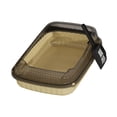 thumbnail image 3 of Contenedor de basura para gatos, contenedor de basura para mascotas, bandeja portátil para gatos, caja de arena para gatos, arena para gatitos amarillo claro, 3 of 9