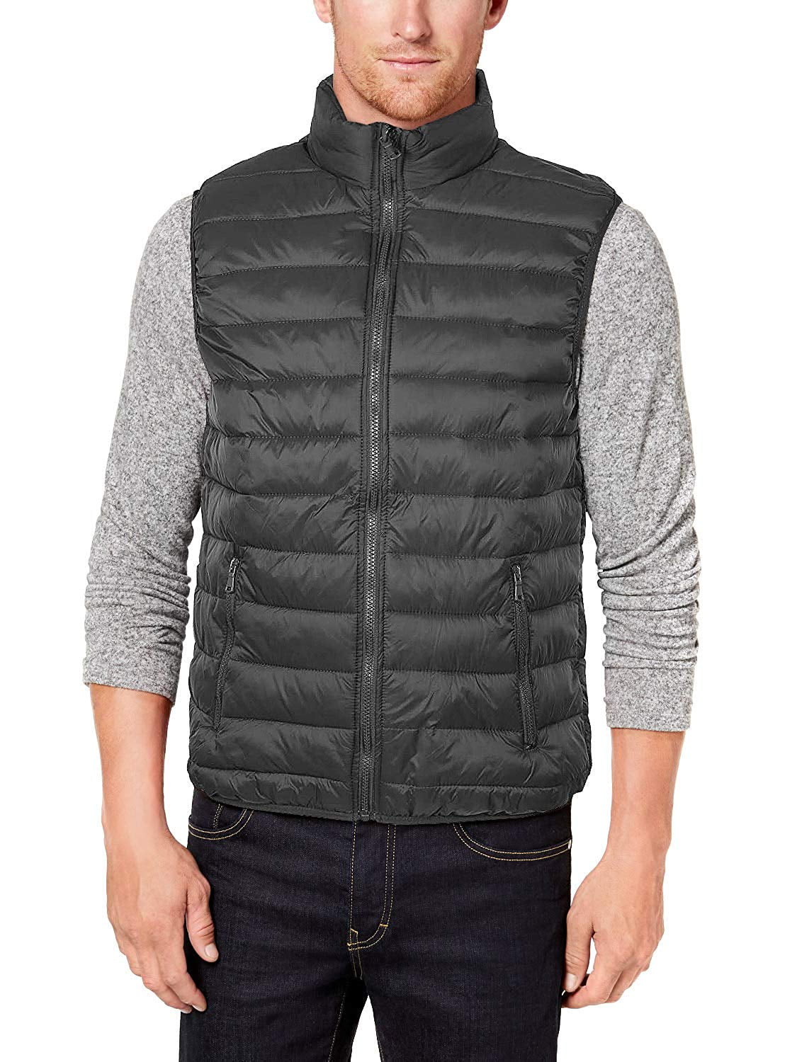 Hooded Jacket (Vest - Gray 