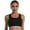 Black, variant on Women Wire-Free Sports Bras Front-Zip Racerback Yoga Top Seamless Sweat-Wicking Comfort Bralette
