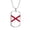 Military Chain (Gold), variant on Alabama State Flag Necklace Alabama State Dog Tag Necklace Stainless Steel 24" Chain Silver Tone or Gold Tone