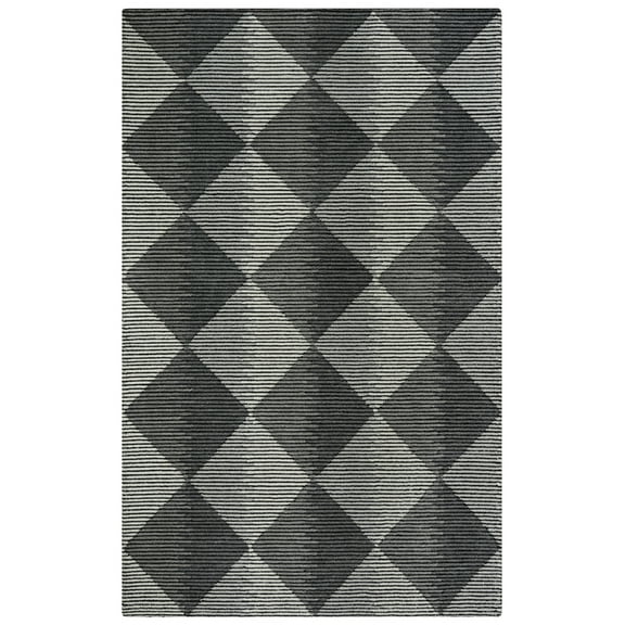 Gatney Rugs Rumi Area Rug A05101 Gray Checkered Gradient 7' 9" x 9' 9" Rectangle