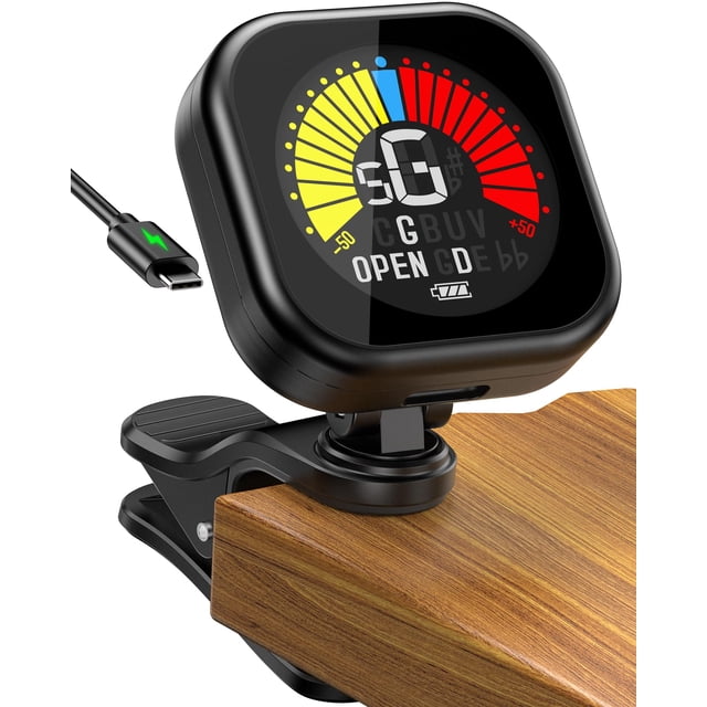 Afinador de Guitarra Clip Recargable New Bee con Pantalla a Color