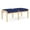 Blue, variant on Lenox Wood Reception Waiting 18" 2-Seat Bench / Natural Wood / Light Gray