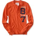 thumbnail image 1 of Aeropostale Aero 87 - Camiseta henley de manga larga para hombre, color naranja, extragrande Aeropostale henley, 1 of 1